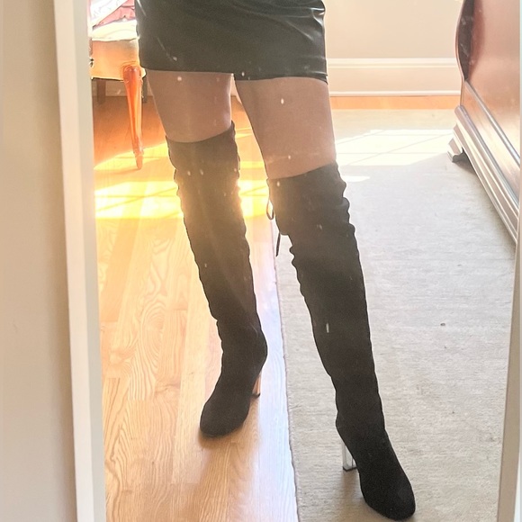 Over-the-knee heeled boots - size 9 - Picture 6 of 10